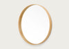 Glance Round Wooden Mirror 66cm / Dark Oak