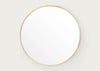 Glance Round Wooden Mirror 66cm / Dark Oak