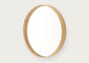 Glance Round Wooden Mirror 66cm / Dark Oak