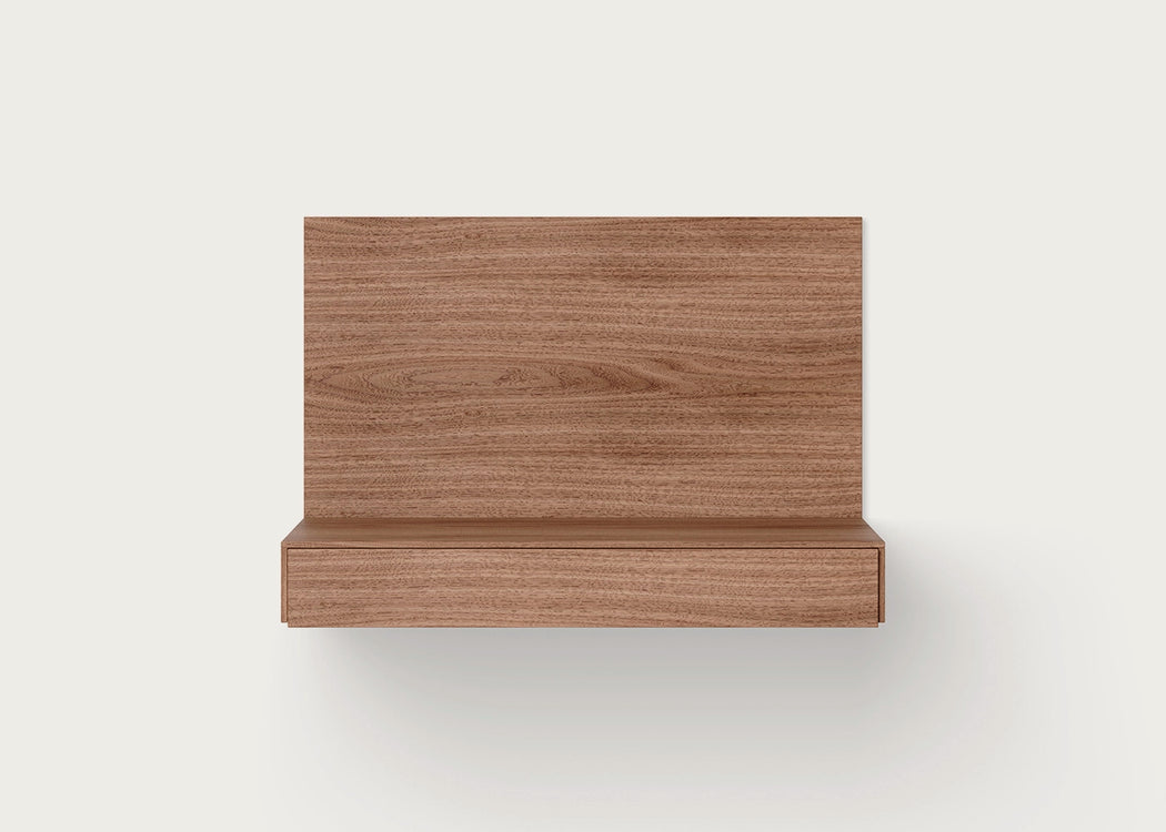Tana Wall Mounted Desk Black Stained Oak
