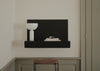 Tana Wall Mounted Desk Black Stained Oak