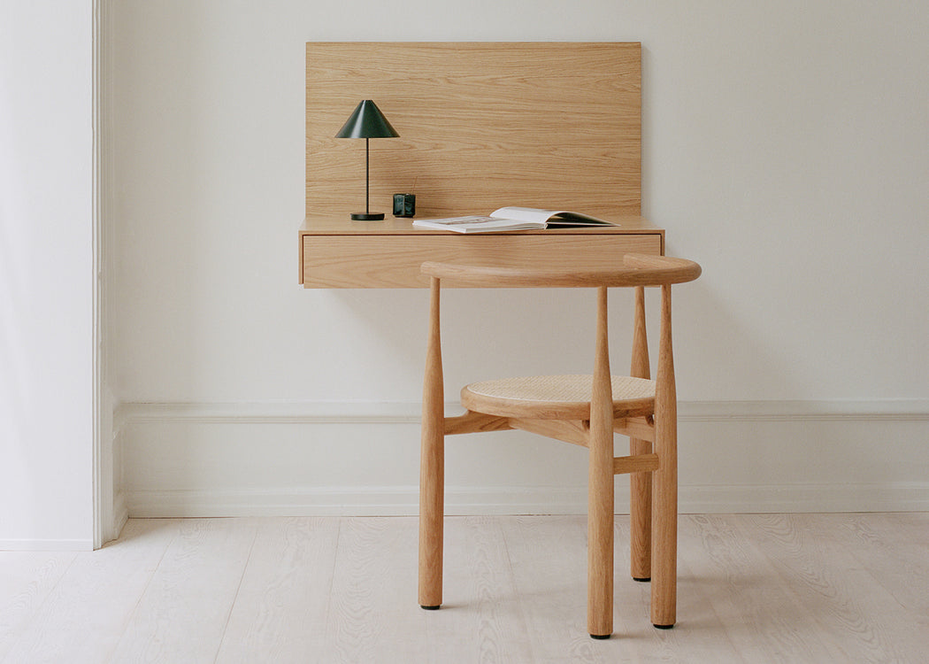 Tana Wall Mounted Desk Black Stained Oak