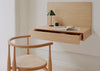 Tana Wall Mounted Desk Black Stained Oak
