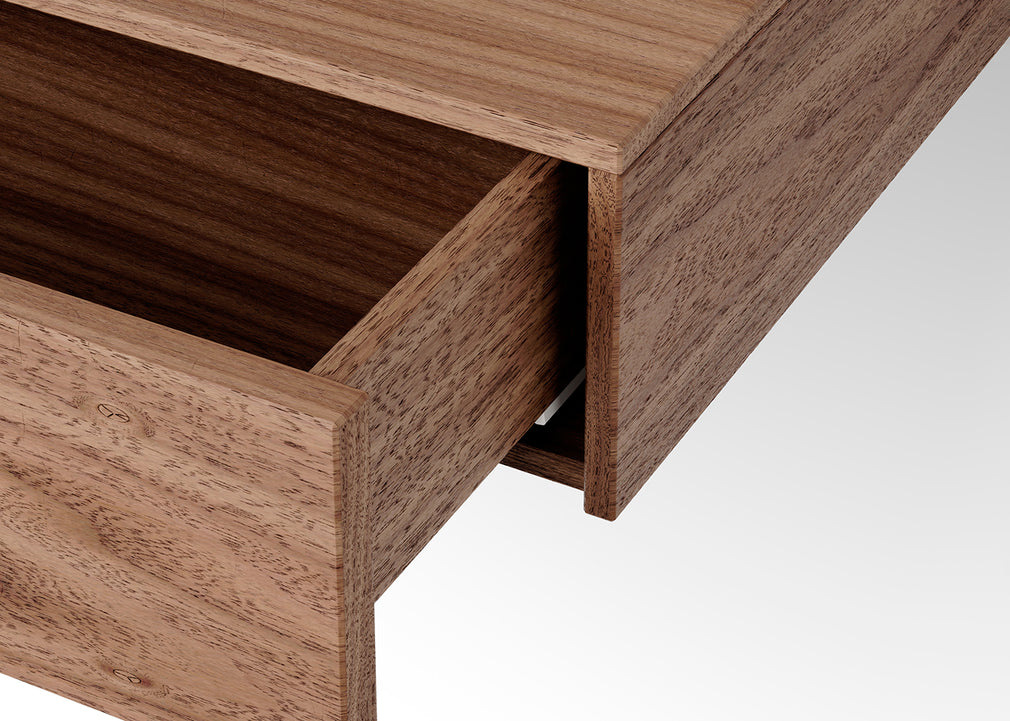 Tana Wall Mounted Desk Black Stained Oak