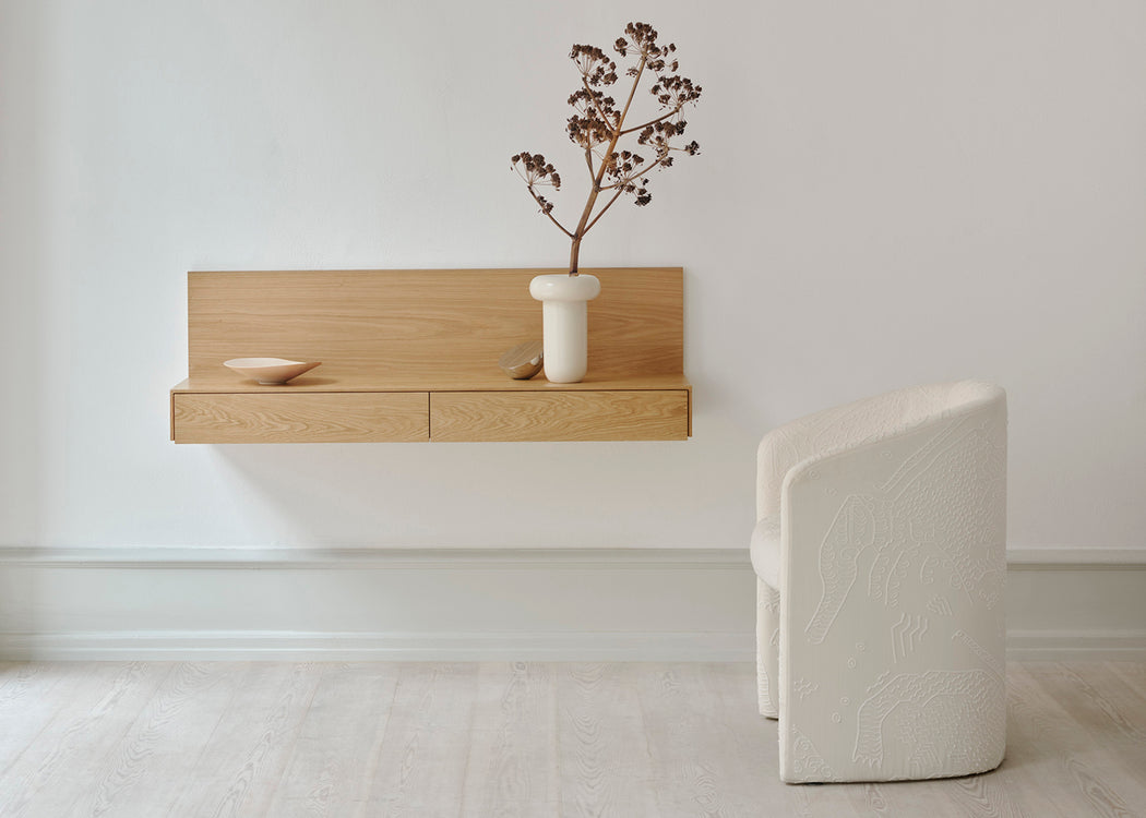 Tana Wall Mounted Media Module Black Stained Oak