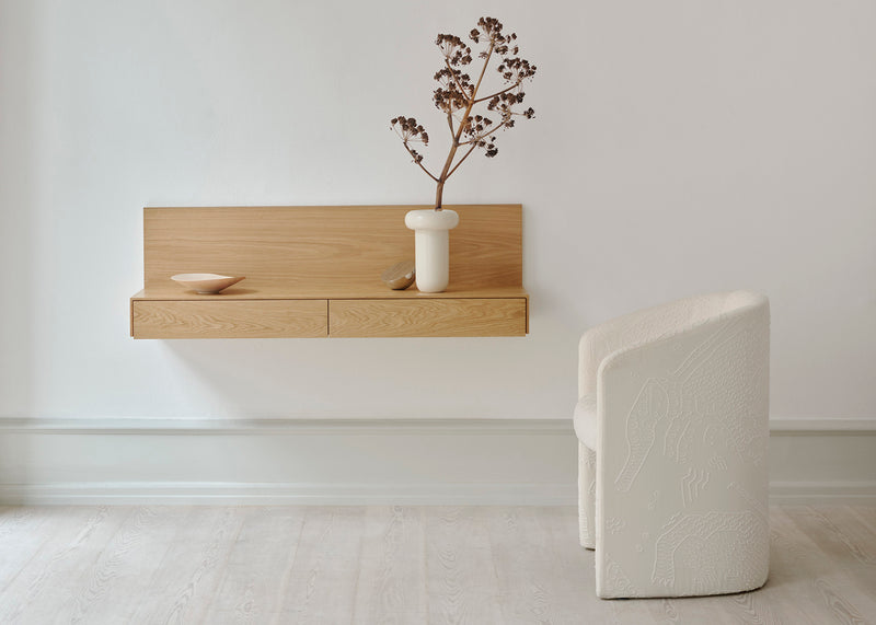 Tana Wall Mounted Media Module Black Stained Oak