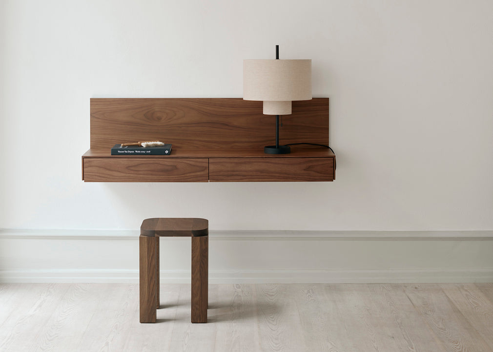 Tana Wall Mounted Media Module Black Stained Oak