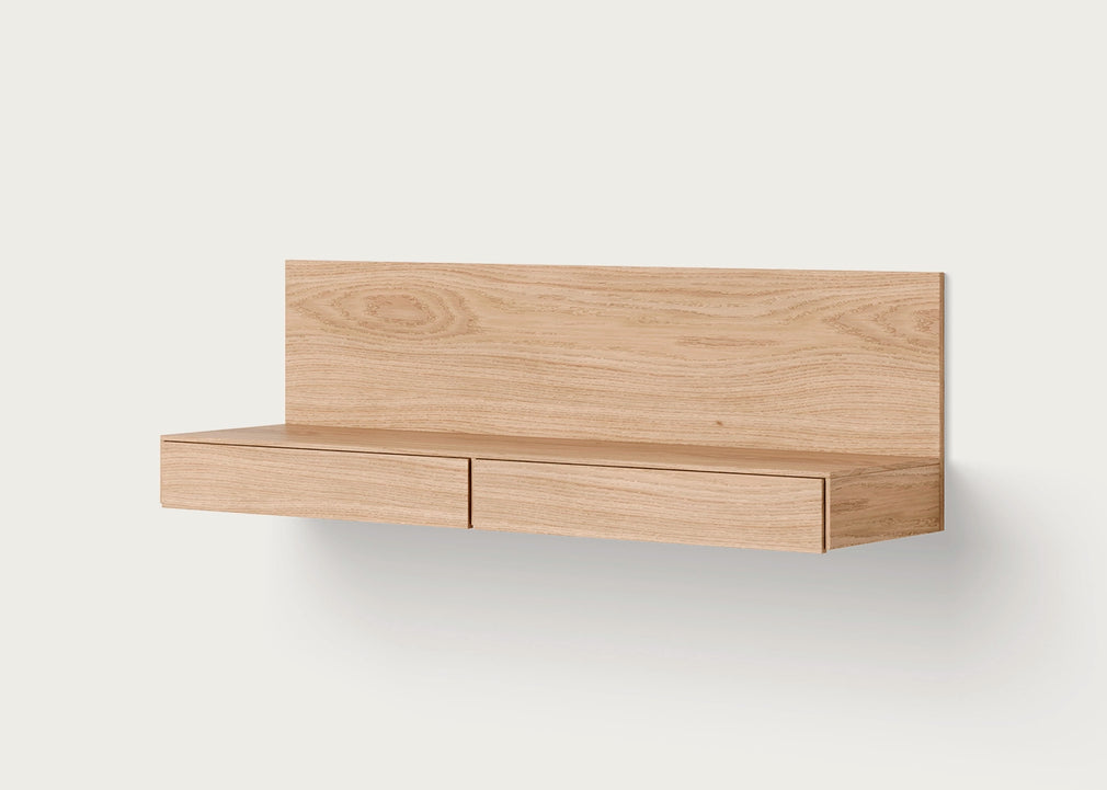 Tana Wall Mounted Media Module Black Stained Oak