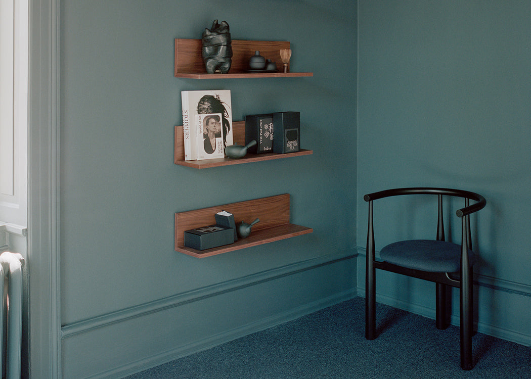Tana Wall Shelf Black Stained Oak
