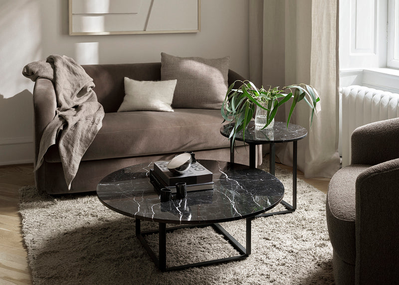 Florence Coffee Table Black Frame Black Marquina