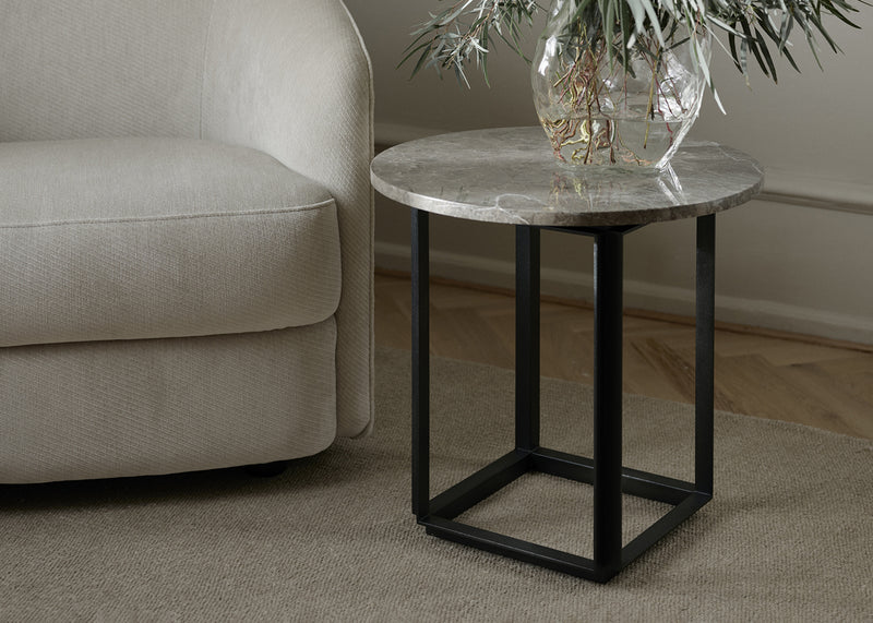 Florence Side Table Black Frame Black Marquina