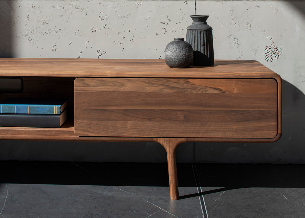 Fawn Lowboard 2 Drawers TV Unit White Oiled Oak