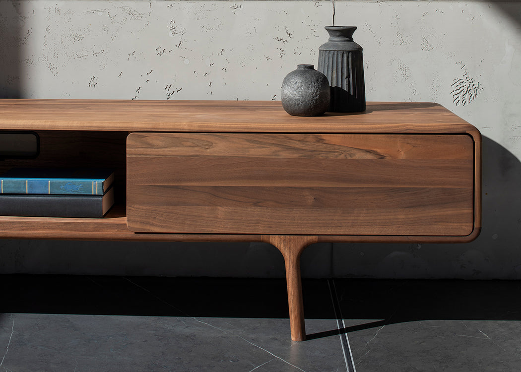 Fawn Lowboard 2 Drawers TV Unit White Oiled Oak