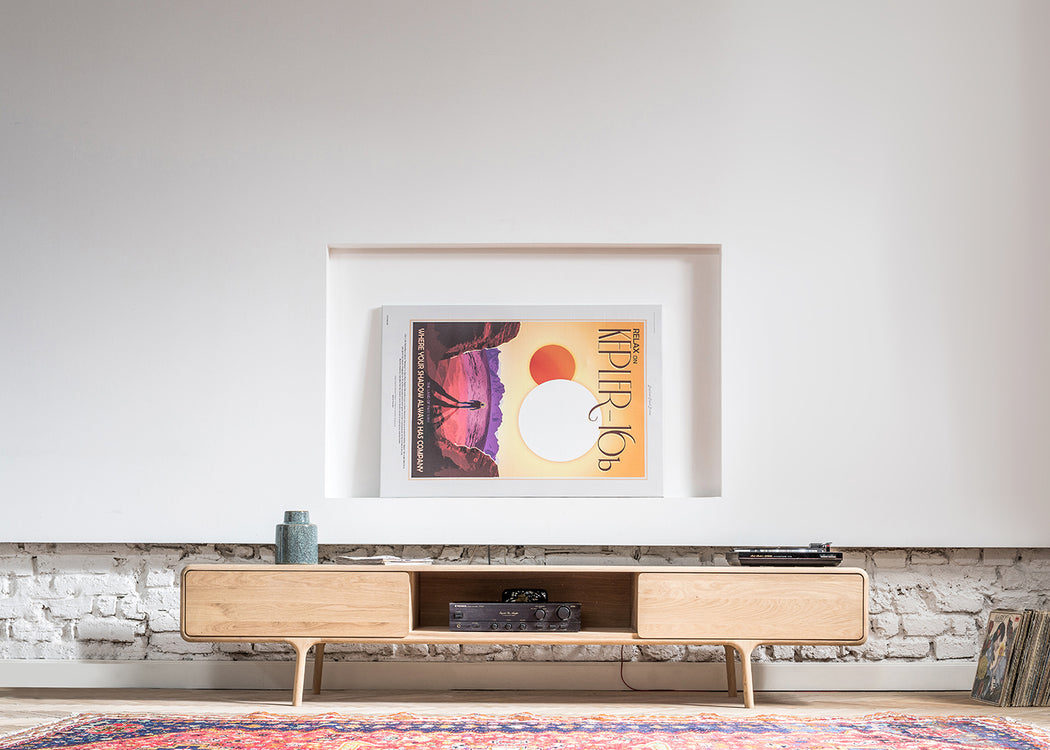 Fawn Lowboard 2 Drawers TV Unit White Oiled Oak