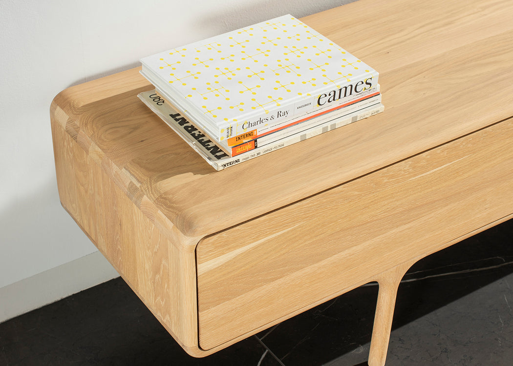 Fawn Lowboard 2 Drawers TV Unit White Oiled Oak