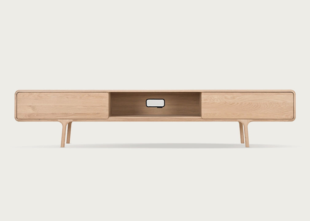Fawn Lowboard 2 Drawers TV Unit White Oiled Oak