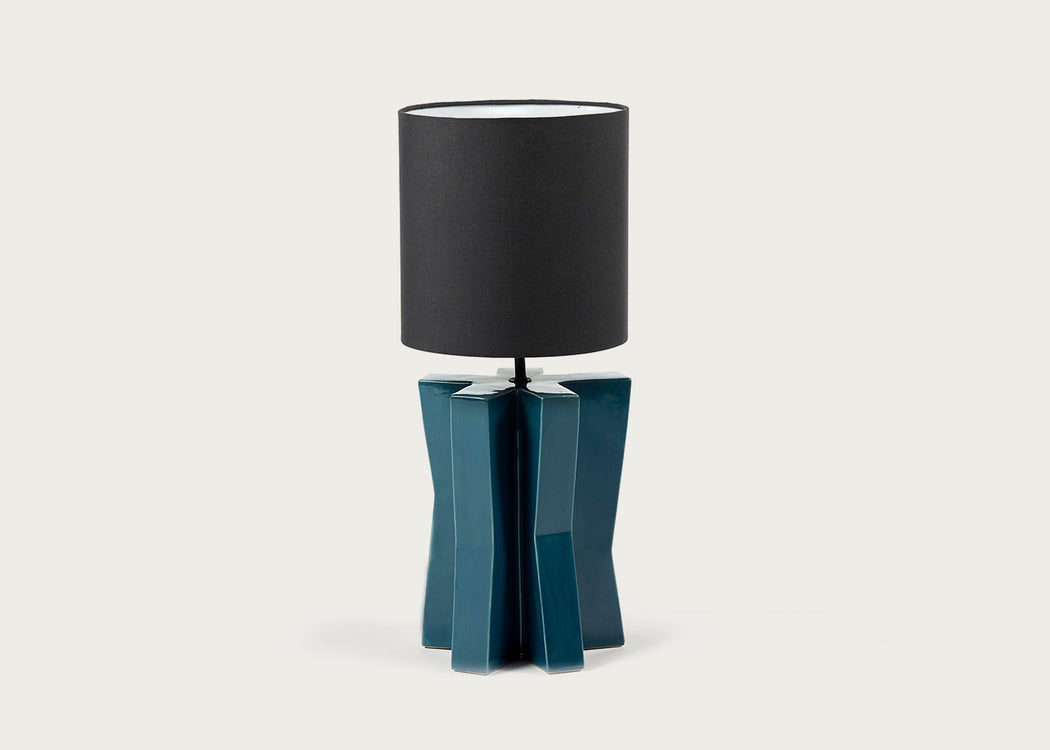 Yucca Table Lamp Blue & Black