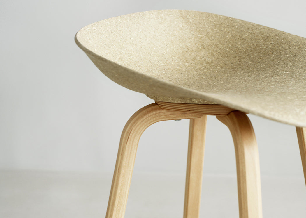 Mat Barstool 65cm Seaweed / Black Beech
