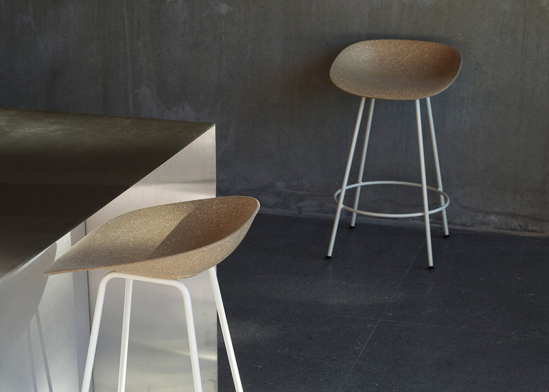 Mat Barstool 65cm Seaweed / Black Beech