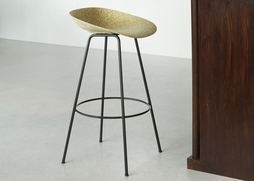 Mat Barstool 65cm Seaweed / Black Beech