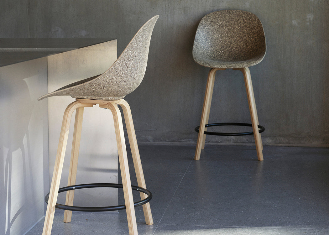 Mat Bar Chair 65cm Seaweed / Black Beech