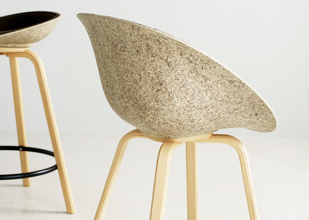 Mat Bar Armchair 65cm Seaweed / Black Beech