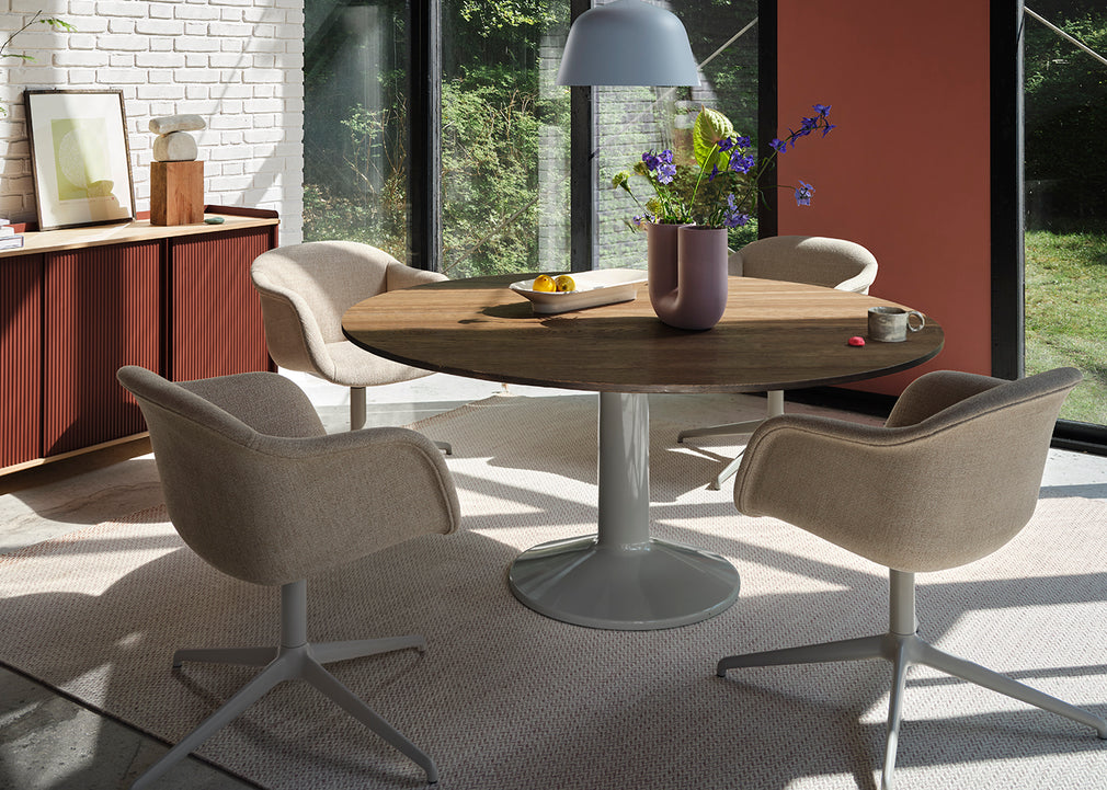 Midst Table 120cm Dark Red Lino Red