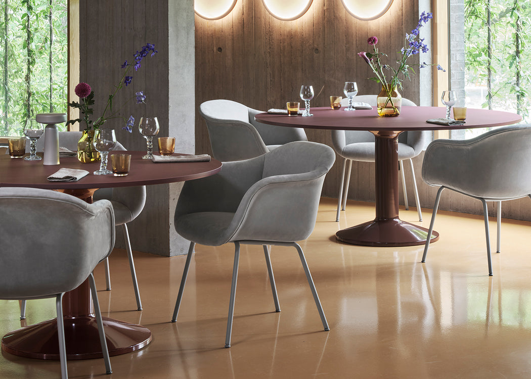 Midst Table 120cm Dark Red Lino Red