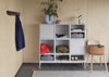 Stacked Storage System Module with Doors Oak / Medium