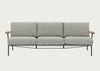 Settle Outdoor 3 Seater Sofa Ribbed Weave Dark Green 2