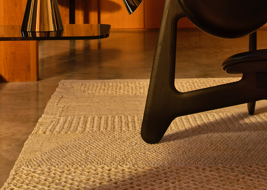 Knotty Rug White 170cm x 240cm