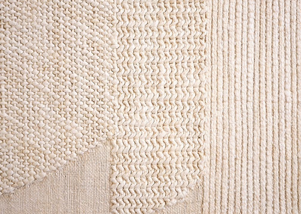 Knotty Rug White 170cm x 240cm