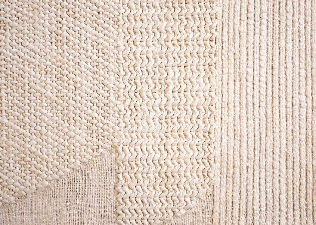 Knotty Rug White 170cm x 240cm