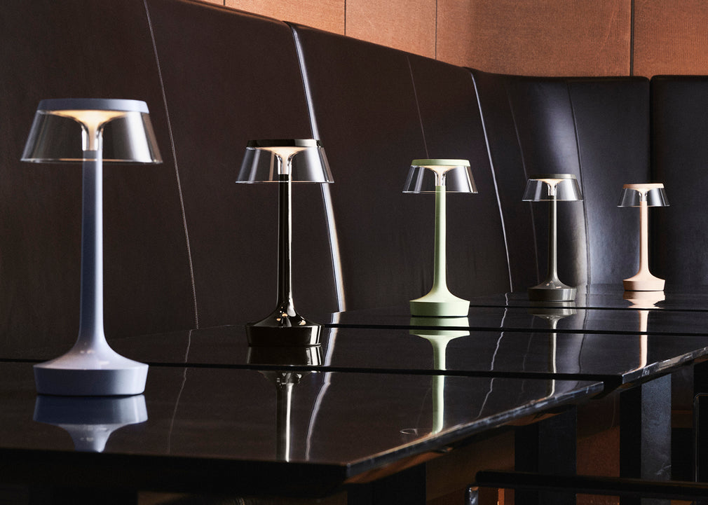 Bon Jour Unplugged LED Portable Table Lamp Almost White