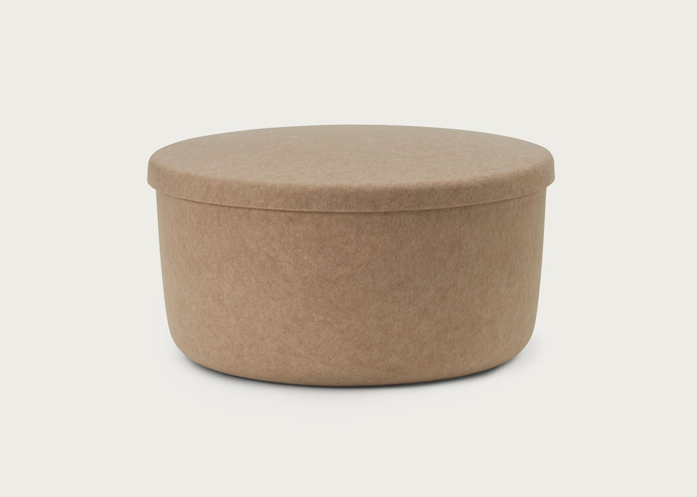 Hide Storage Pouf Sand / Large