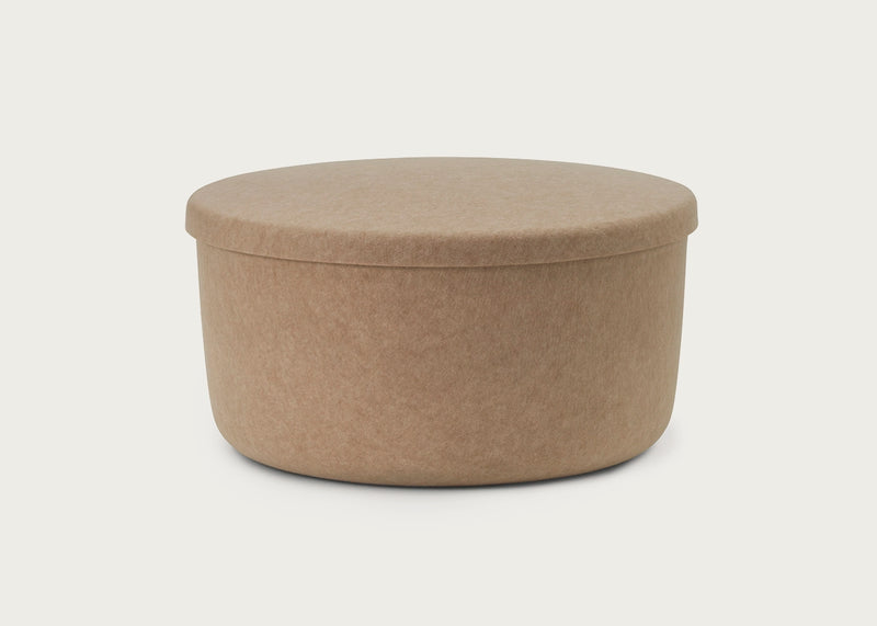 Hide Storage Pouf Sand / Large