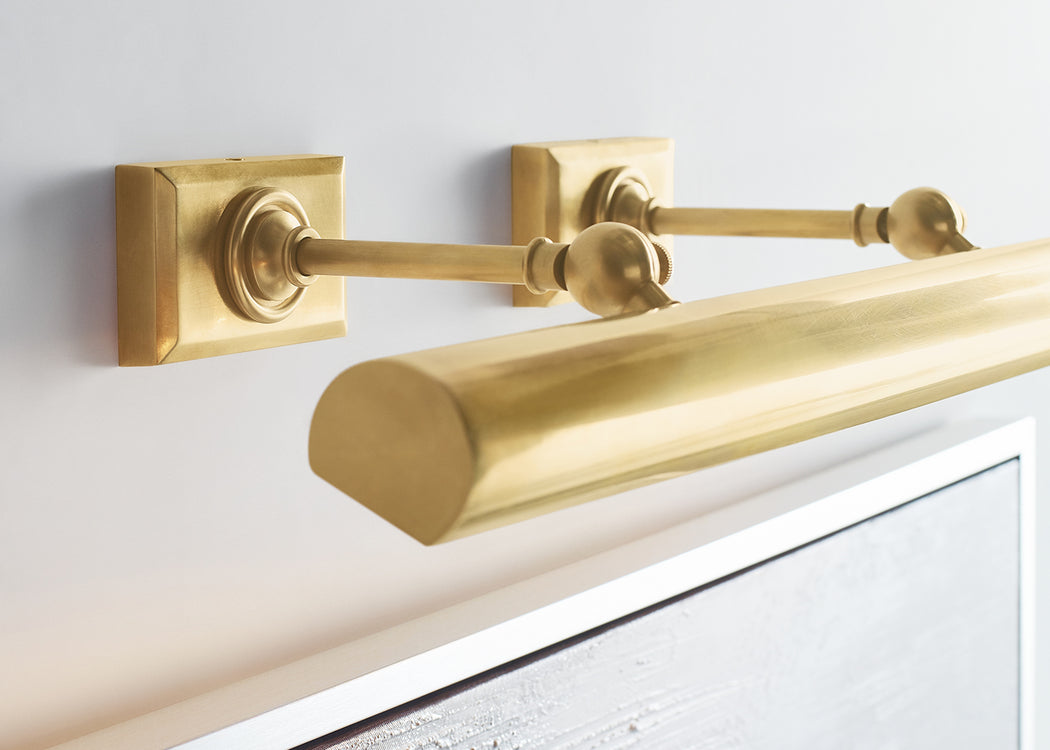 Cabinet Maker's Picture Wall Light 18" / Antique Brass