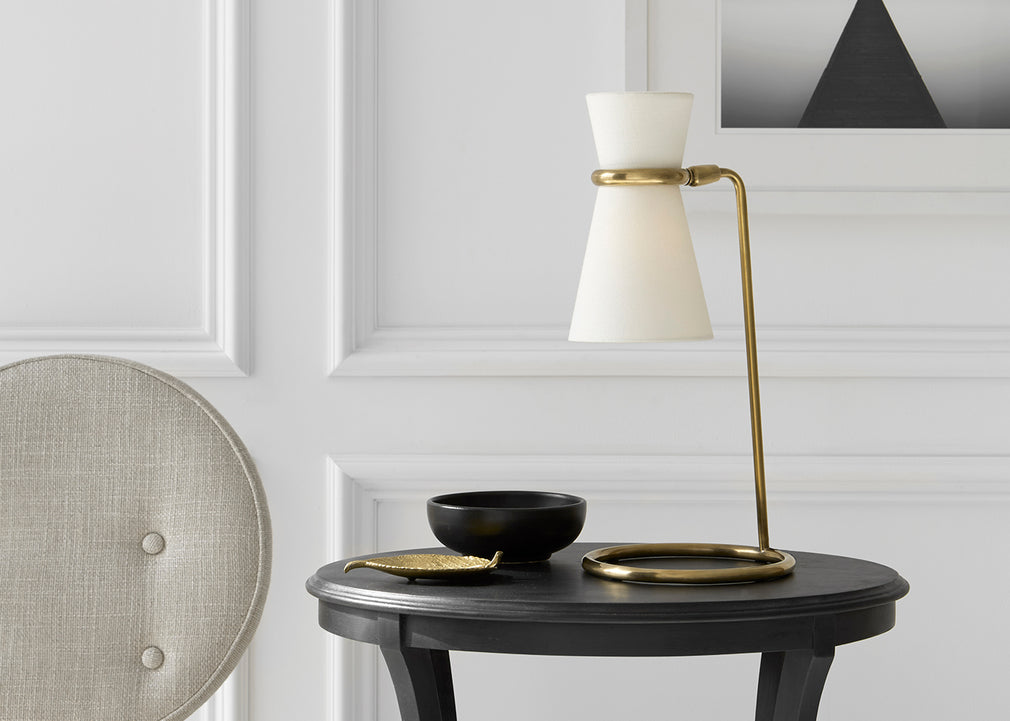 Clarkson Table Lamp Black & Brass