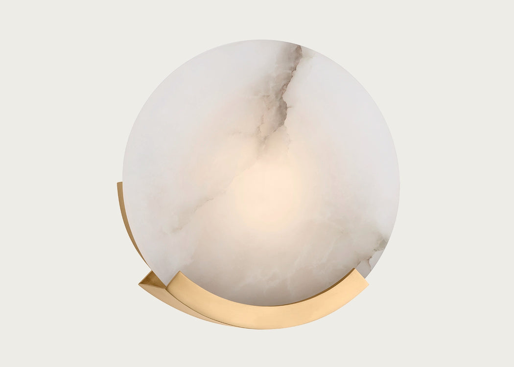 Melange Round Sconce 7" Antique Brass