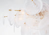 Loire Large Chandelier Gild/Clear Strie Glass