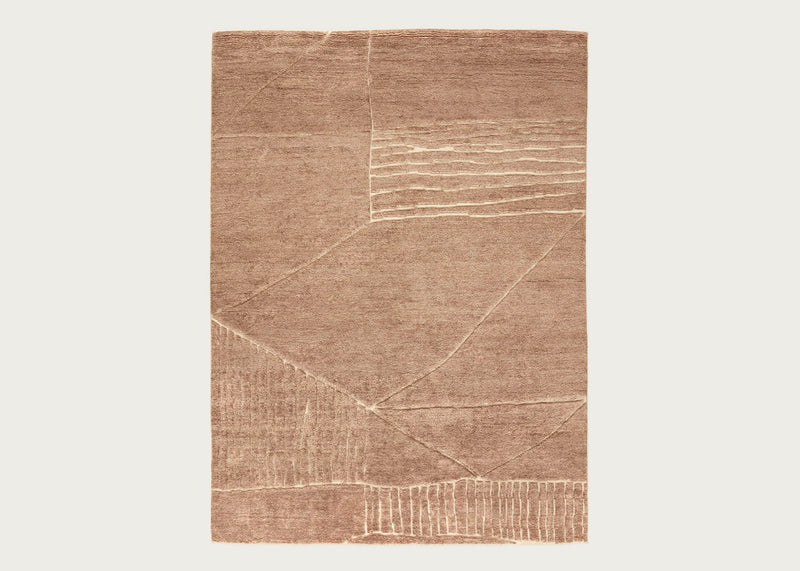 Landscape Fields Rug Brown 140cm x 200cm