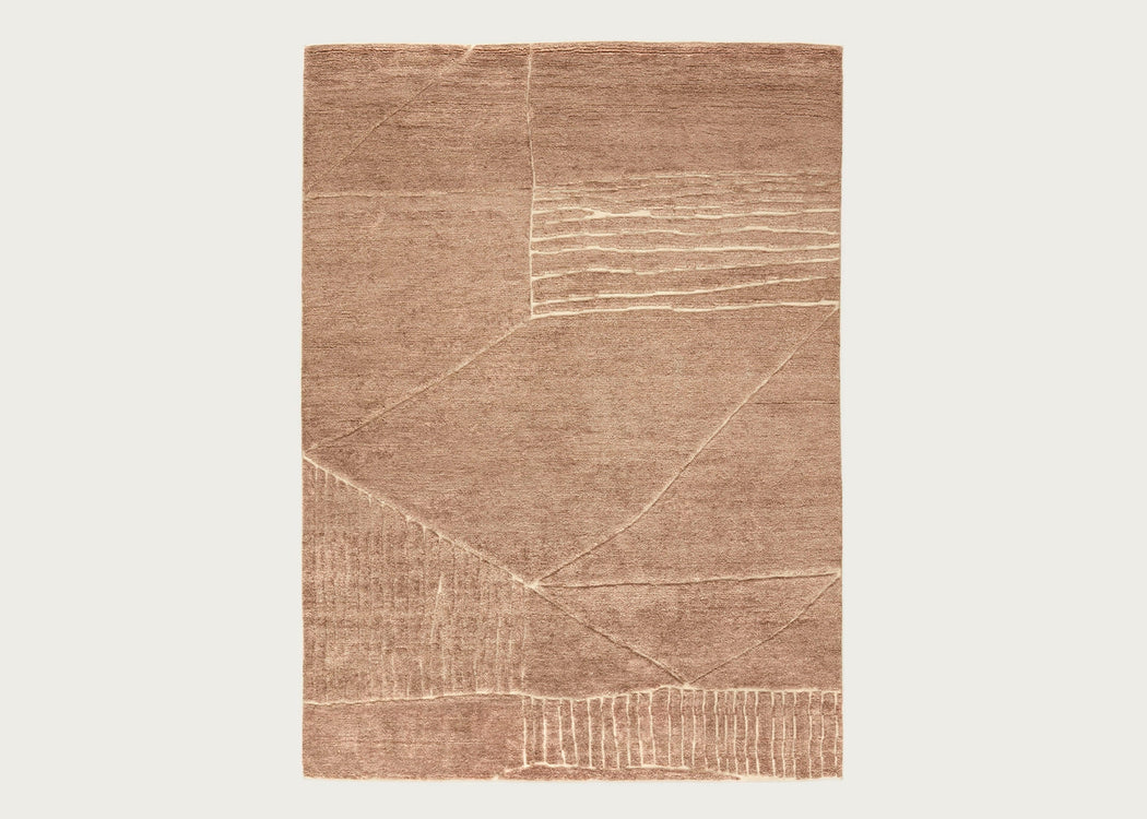 Landscape Fields Rug Brown 140cm x 200cm