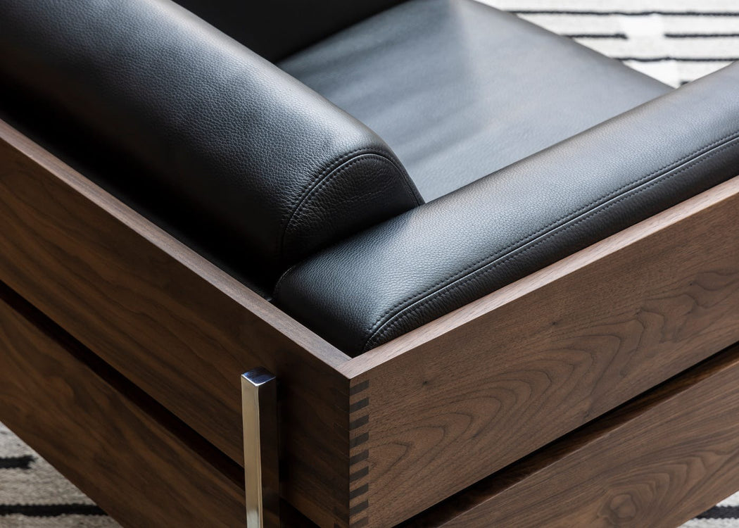 Forum 3 Seater Sofa Black Leather