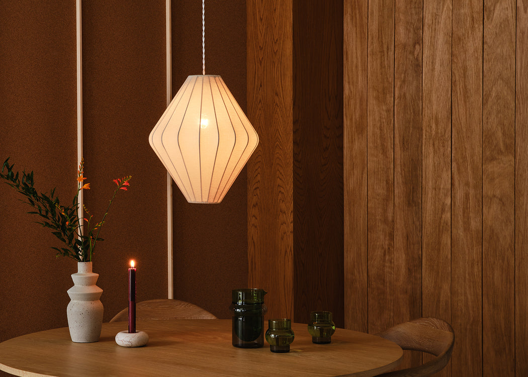 Sheer Pendant Light White Large