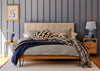 Stripe Quilt Navy and Olive 140cm x 200cm