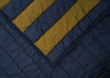 Stripe Quilt Navy and Olive 140cm x 200cm