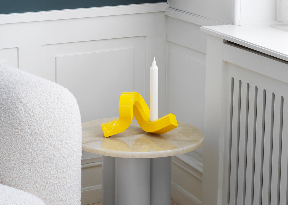 Crooked Candleholder Yellow