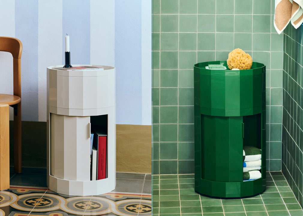 Facet Cabinet High Eggshell