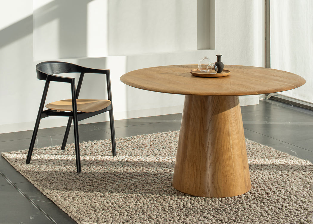Mushroom Round Dining Table Natural Oiled Oak
