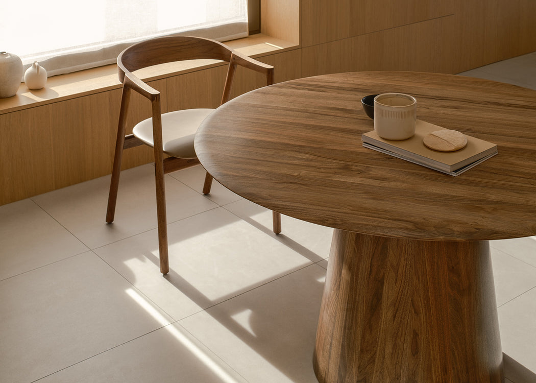 Mushroom Round Dining Table Natural Oiled Oak